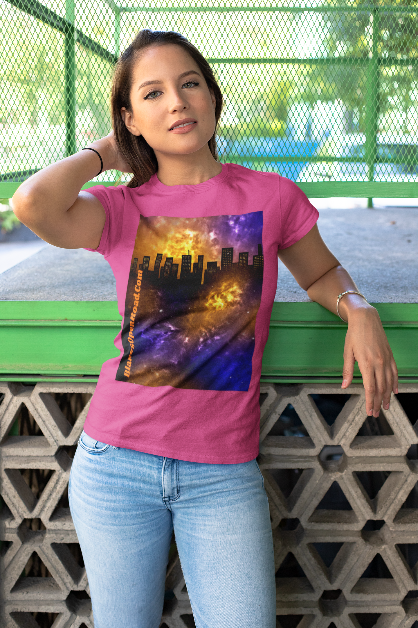 Kids Jax Blaze Ryder Cosmic Cityscape Tee: Urban Stars in Heavy Cotton Comfort