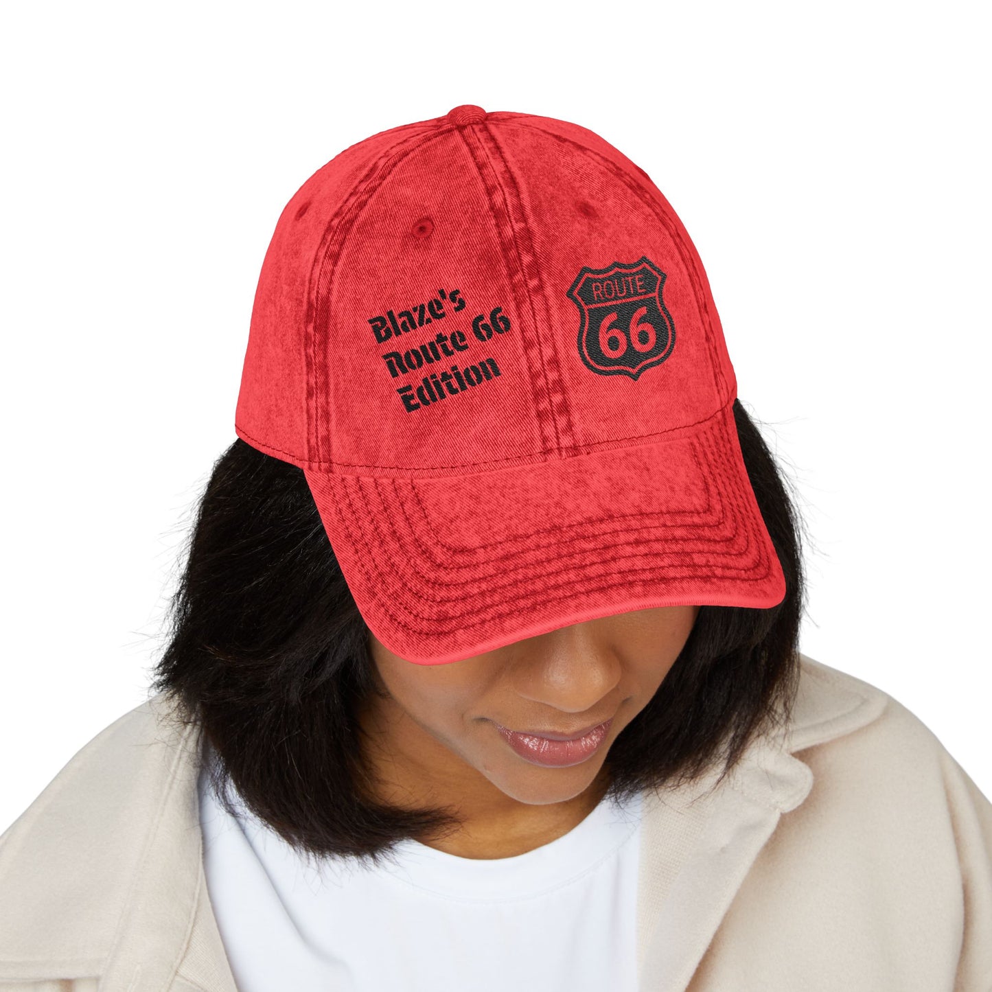 Jax Blaze Ryder's Route 66 Adventure Cap: Retro Unisex Style for Vintage Souls & Road Warriors