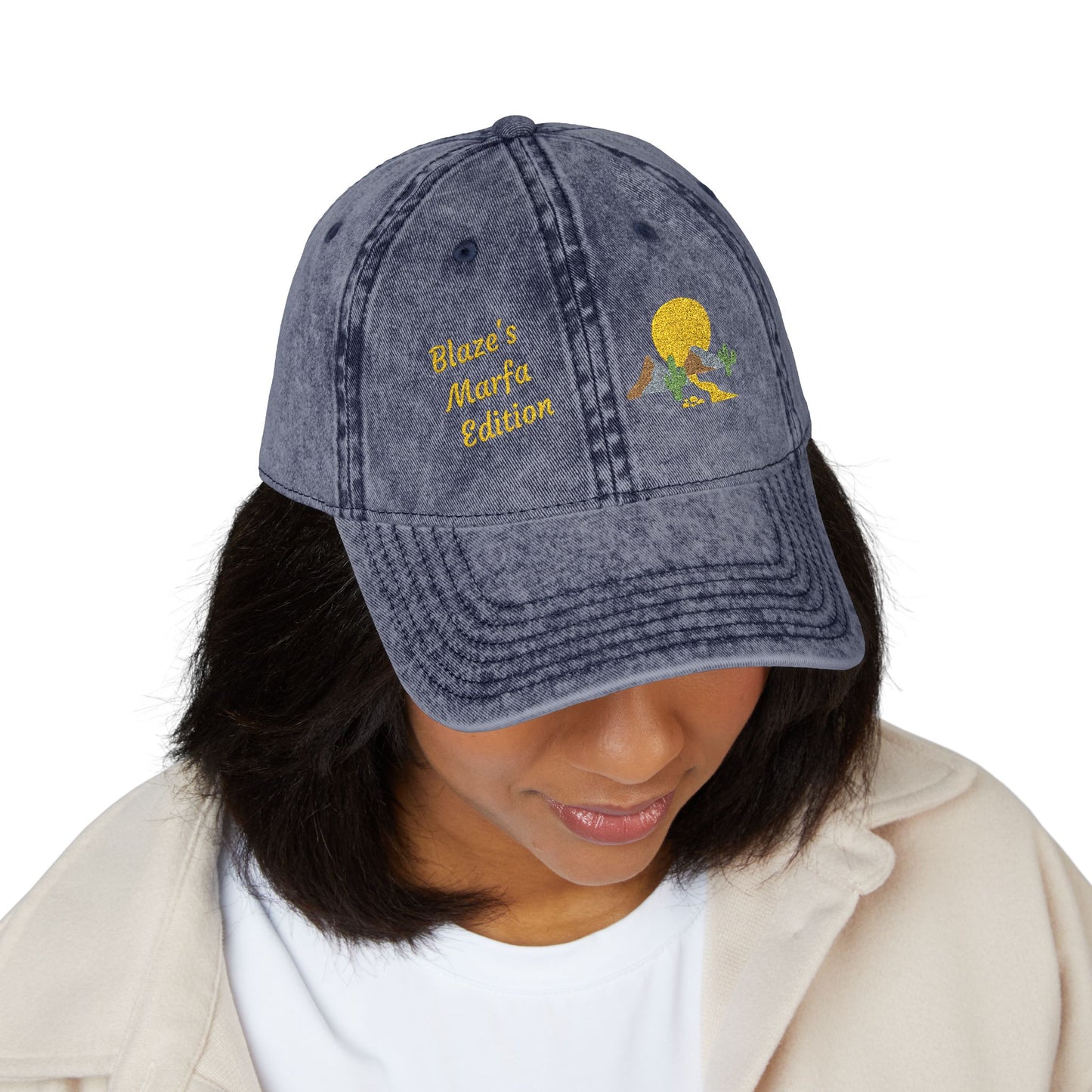 Jax Blaze Marfa Edition Vintage Embroidered Cap - Unisex Summer Streetwear