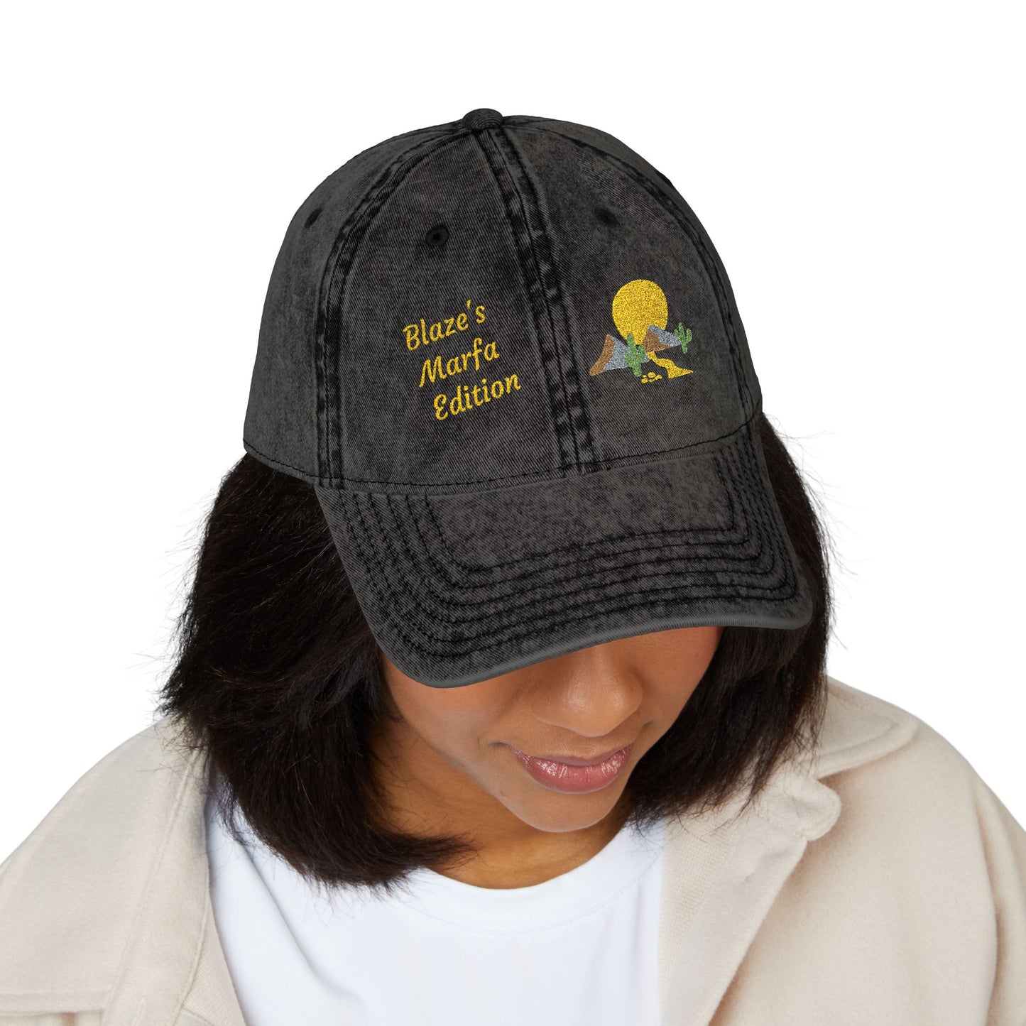 Jax Blaze Marfa Edition Vintage Embroidered Cap - Unisex Summer Streetwear