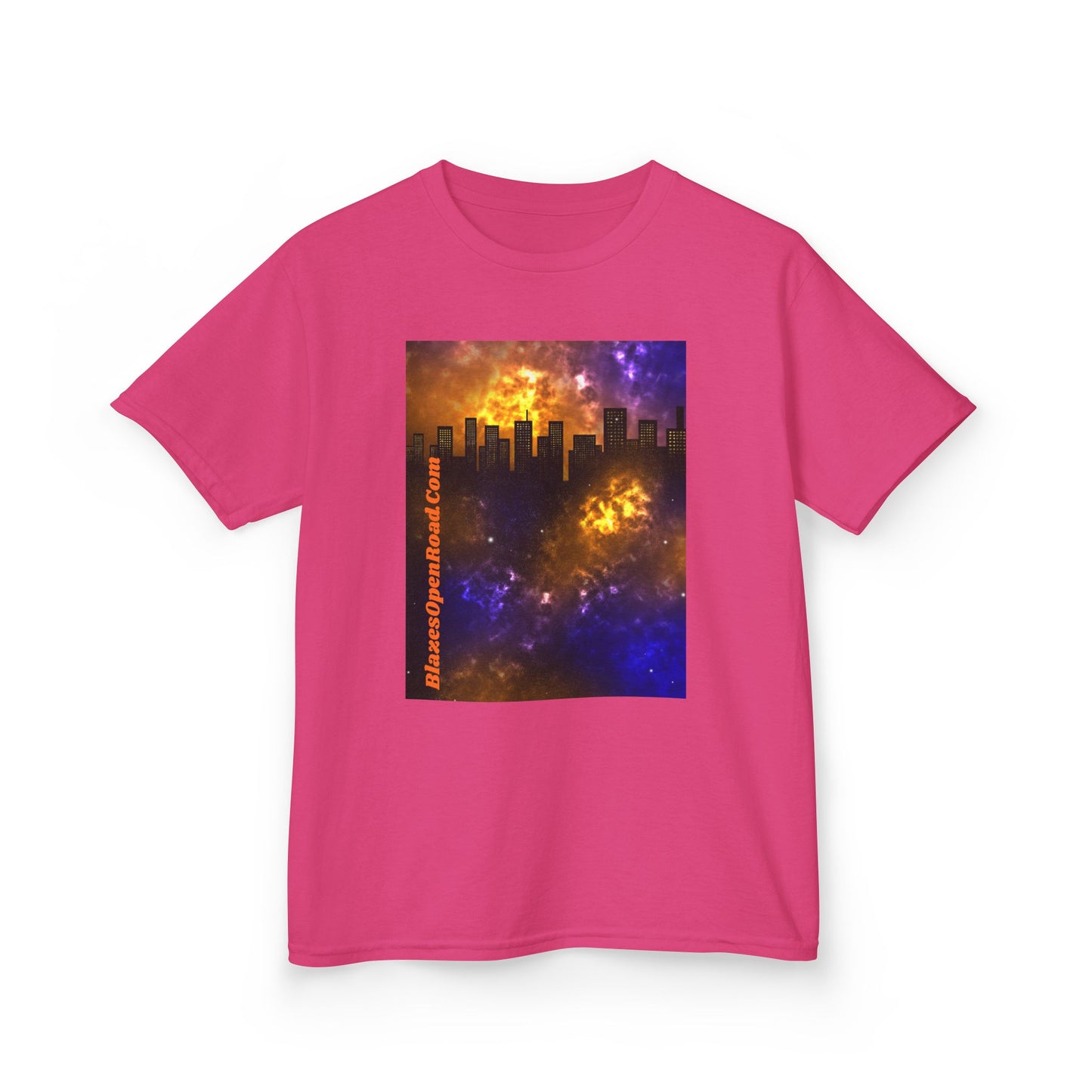 Kids Jax Blaze Ryder Cosmic Cityscape Tee: Urban Stars in Heavy Cotton Comfort
