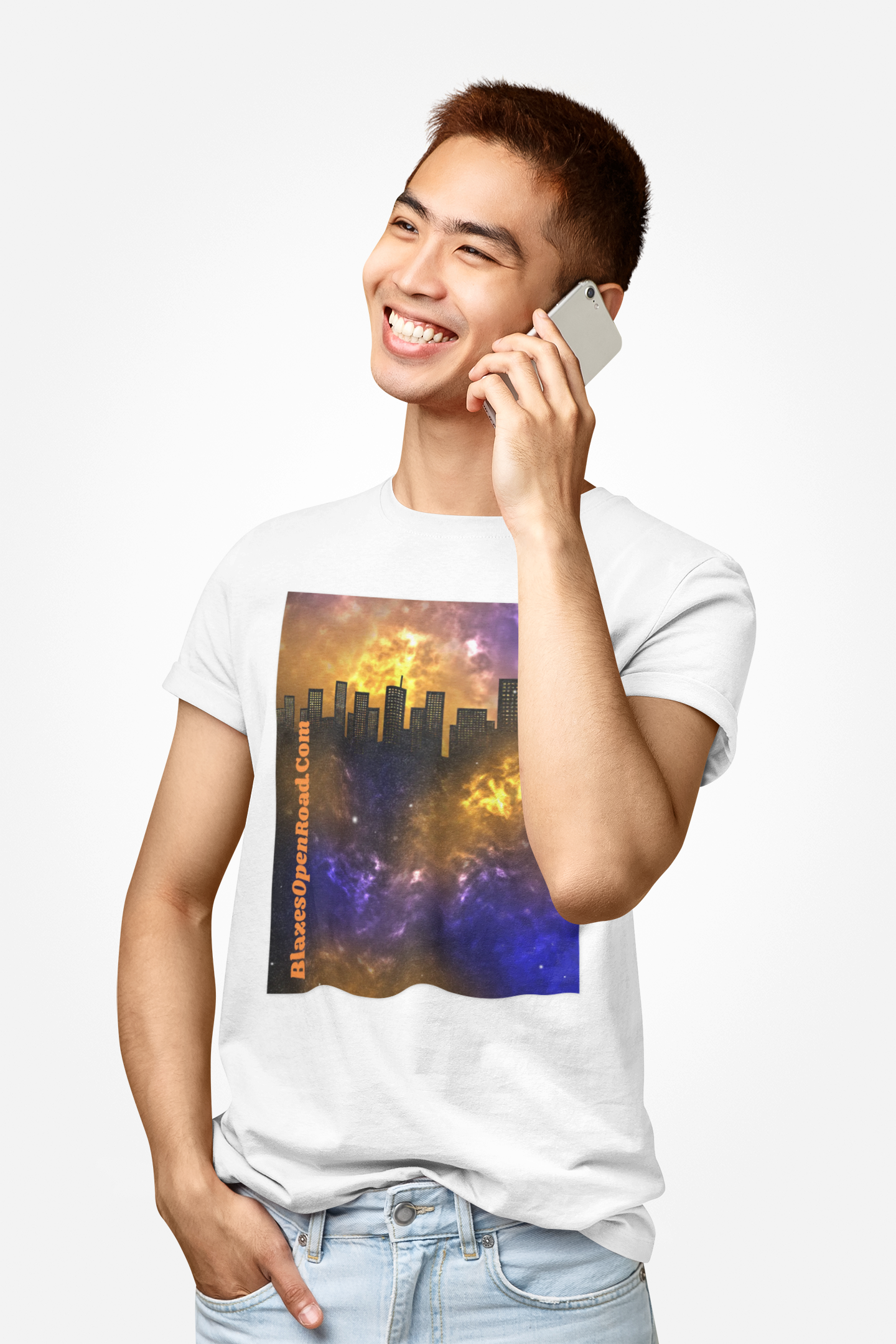 Kids Jax Blaze Ryder Cosmic Cityscape Tee: Urban Stars in Heavy Cotton Comfort
